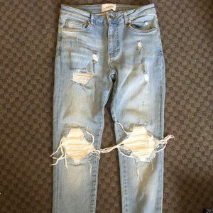 Lackenzie Biker Patch Jeans